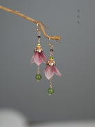 Glazed Flower Bud Earrings | Hanfu Jewelry
