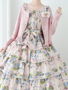 Kawaii Lolita Sweater Cardigan, Ruffled Lace Hem