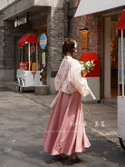 Ming Ming 茗茗 Modernized Tang Dynasty Qixiong Empire Dress & Shan Top Full Set