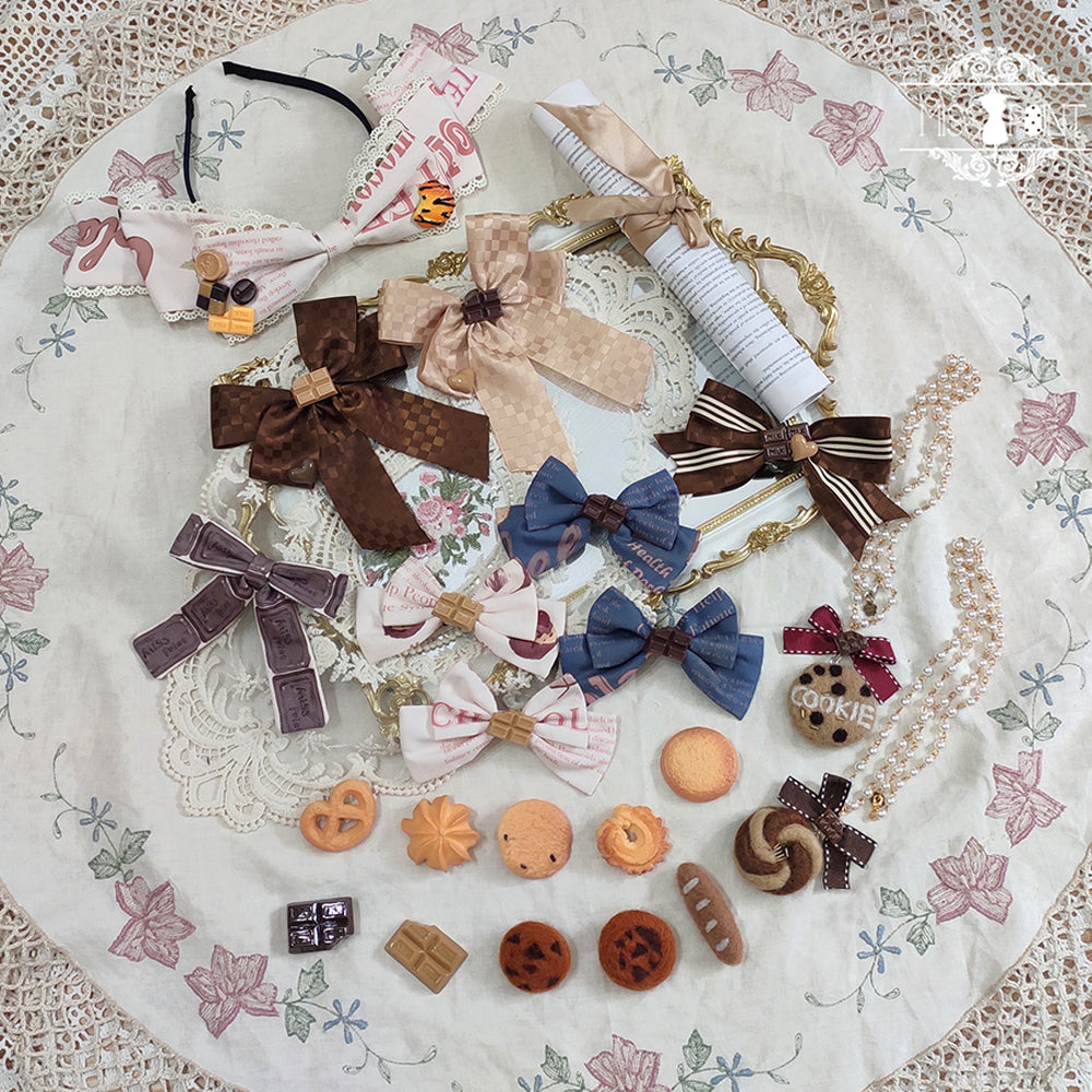 Chocolate Daily Lolita Bow KC Brooch