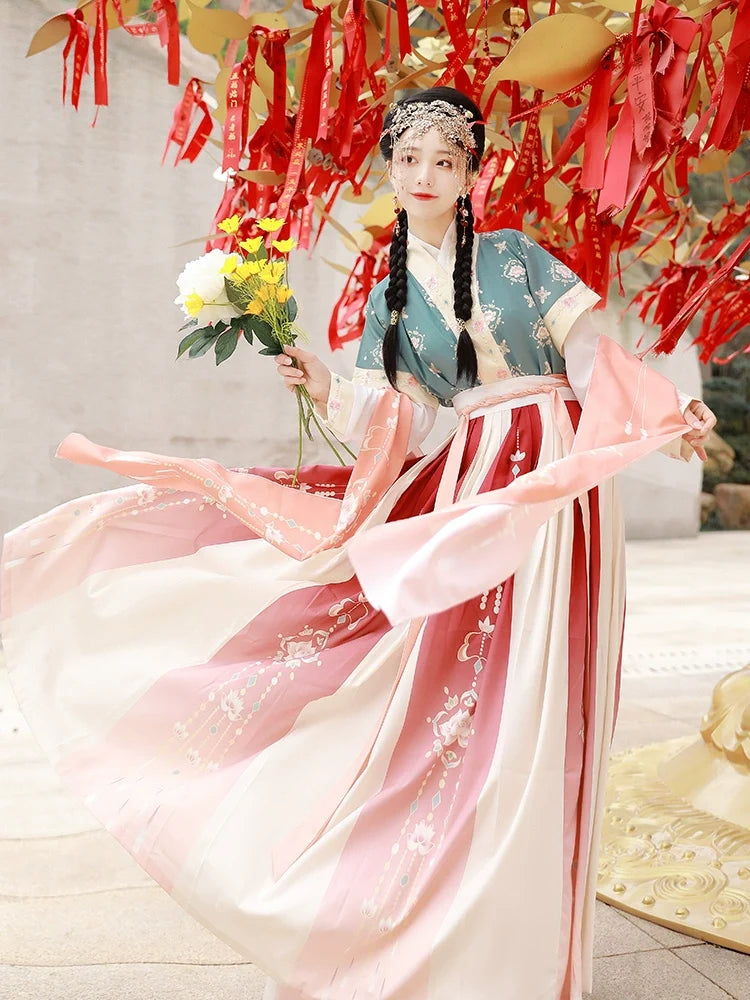 Lantern Fate 灯缘 - Tang Dynasty Style Beizi Qiyao Ruqun