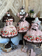 Strawberry Chocolate Lovers - Sweet Lolita Embroidered Printed Accessory
