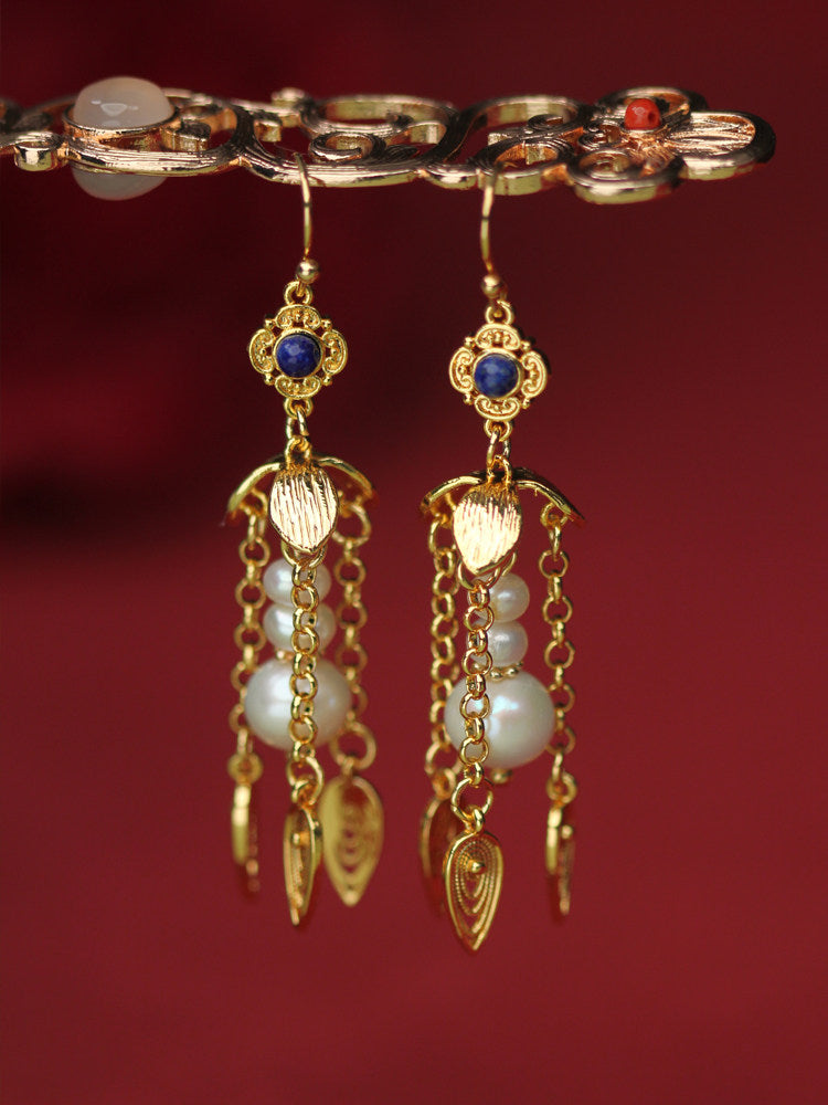 Golden Gourd Earrings | Hanfu Jewelry