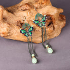 Moonlit Butterfly Teardrop Earrings | Cheongsam Jewelry