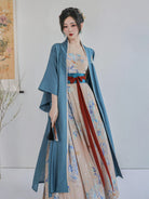 Song Dynasty Modern Hanfu Changgan Temple Beizi and Mamian Dress - Summer Dream 夏梦 (Preorder)