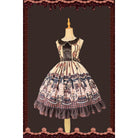 Chocolate Carousel - Peter Pan Collar Old School Lolita JSK Dress, Carousel Print