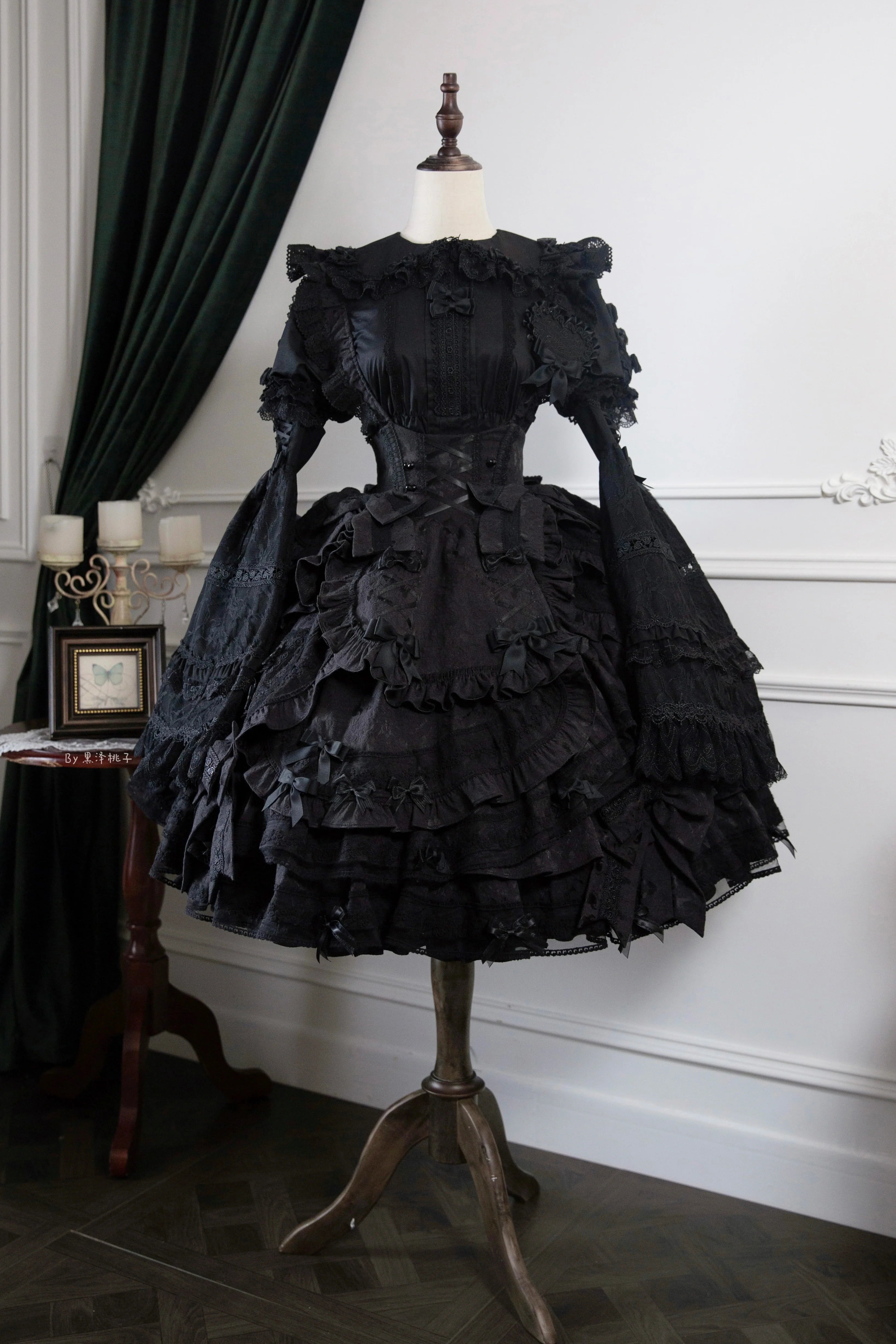 Lost Aqua - Vintage Lolita Dress Set, Cotton Shirt