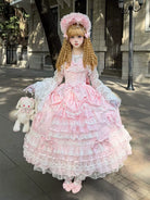 Drapery Poem - Sweet Wedding Lolita JSK Dress, Long Tiered Skirt
