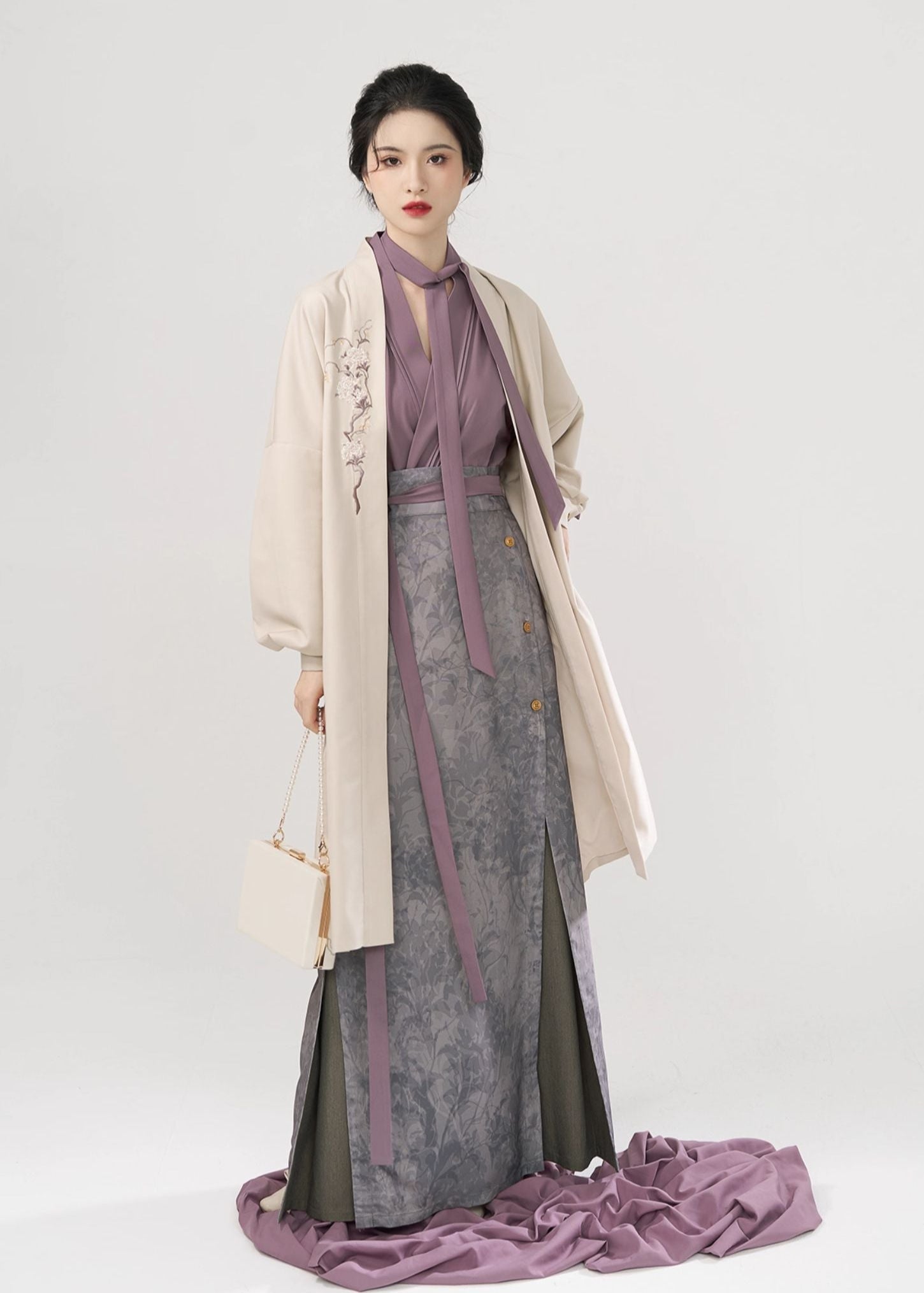 Urban Diary | Modern 4-Piece San Jian Skirt Set (城市日记)