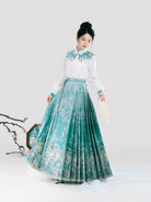 Chinese Long Sleeve Shirt & Mamian Skirt Outfit | Oceania 蜉蝣