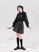 Chinese Blouse & Mini Mamian Skirt Outfit | Neon 霓虹