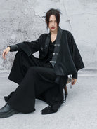 New Chinese Martial Arts Style Pleated Short Coat