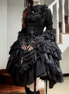 Eternal Taboo - Gothic Lolita Skirt with Princess Sleeve Blouse
