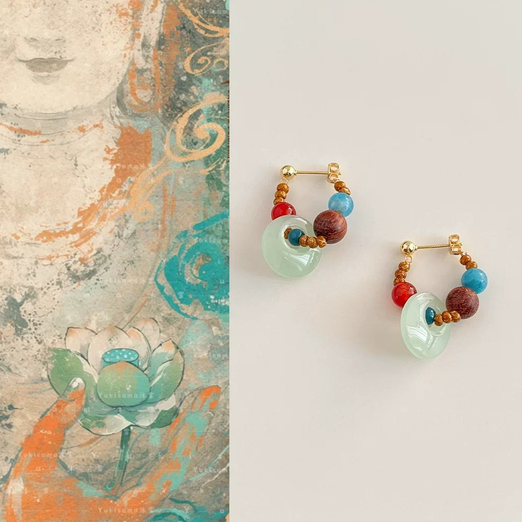Colors of Dunhuang Earrings | Hanfu Jewelry