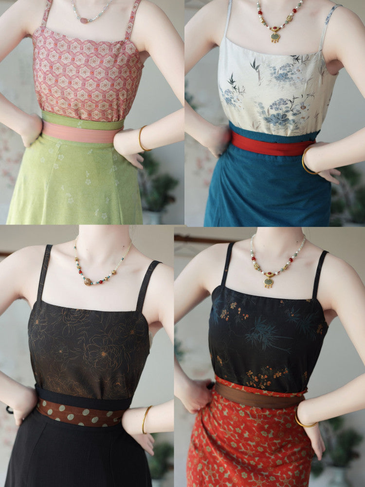 Yiban Yiban 一瓣一瓣 Petal by Petal Song Dynasty Improved Moxiong Various Patterned Tank Tops