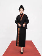 New Chinese Style Women Jacket & Dunhuang Scroll Motif Long Skirt - Tang Juanjuan 唐卷卷 (Preorder)
