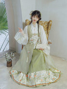 Ming Dynasty Spring Hanfu Outfit with Robe & Mamian Skirt | Spring Returns 踏春归