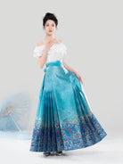 Chinese Off Shoulder Blouse & Mamian Skirt Outfit | Mermaid 五行水