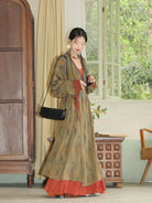 Oil Painting 油彩 - Song Dynasty Hanfu Straight Robe for Spring & Autumn (Preorder)