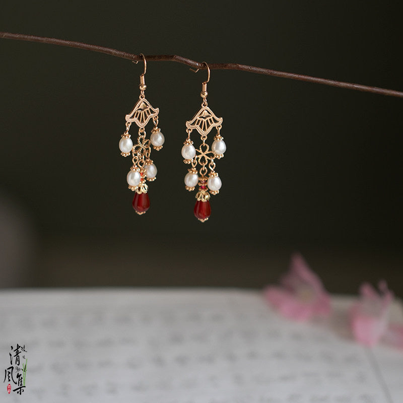 The Song of Fire Antique Earrings | Hanfu Jewelry