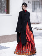 Festive Hanfu Coat for Engagement, Tea Ceremony or Chinese New Year - Awaiting Spring 待春归 (Preorder)