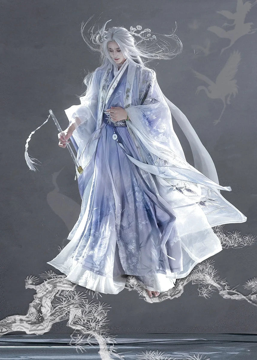 Bamboo Pine | 10-Piece Unisex Hanfu Set (岁寒三友)