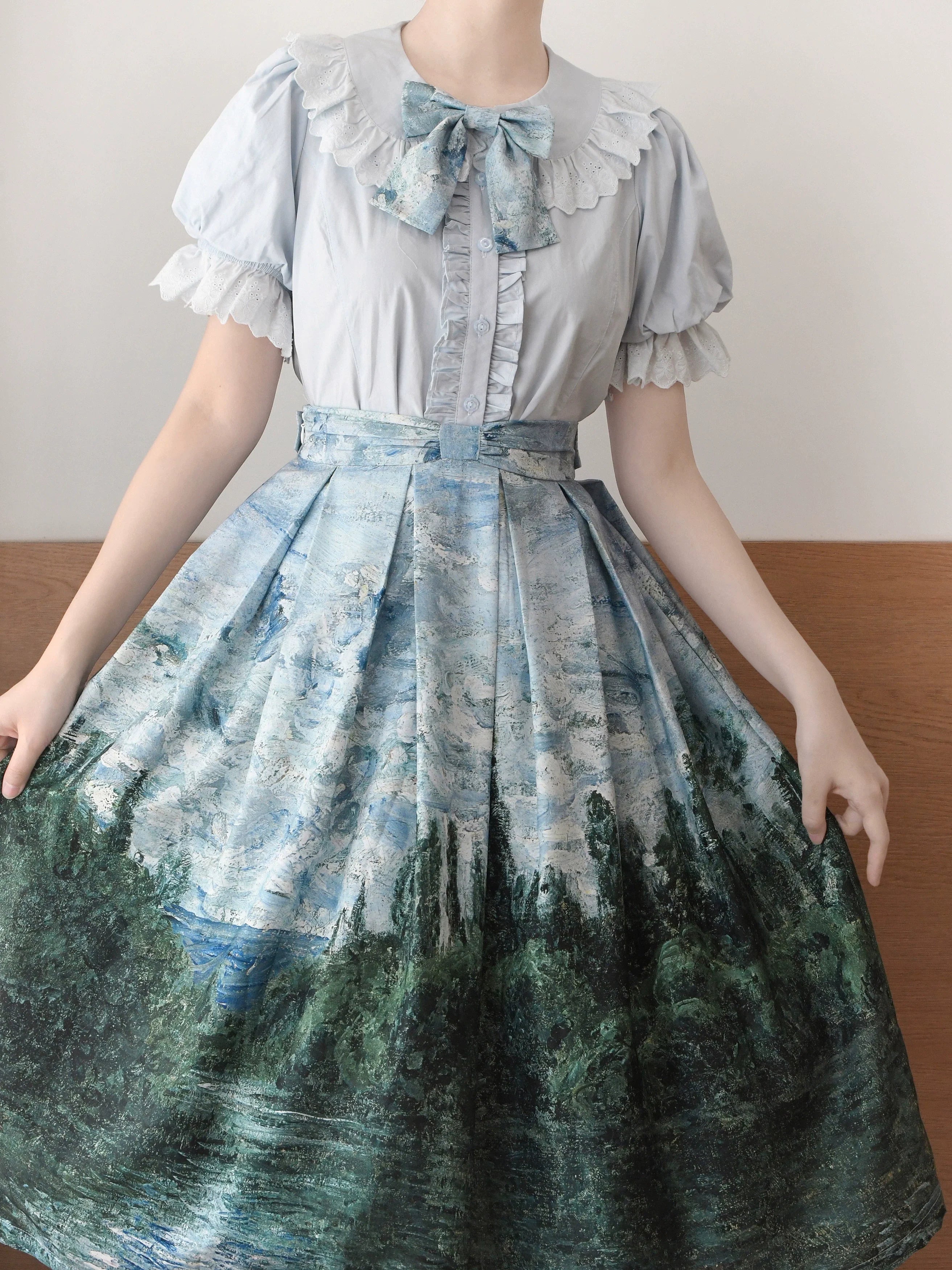 Cotton Kawaii Lolita Blouse, Short Sleeve