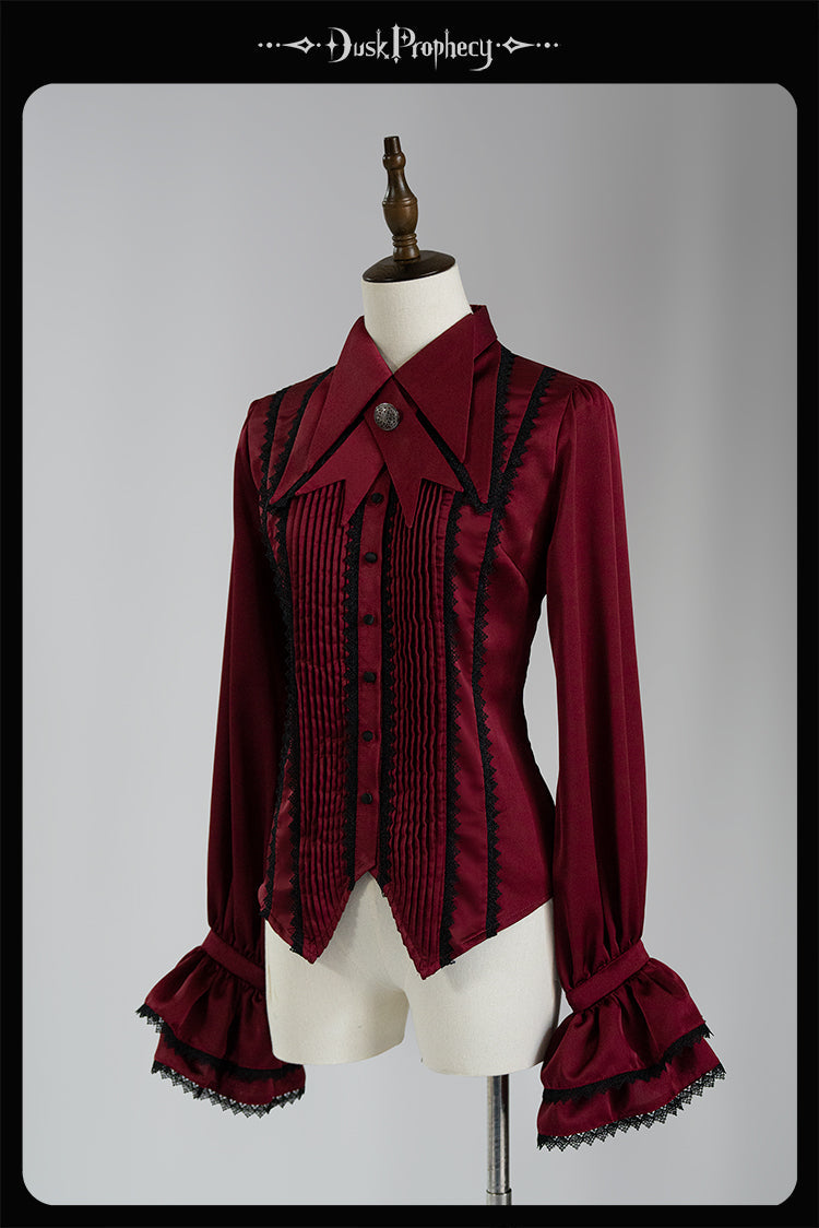 DuskProphecy - Coccyx - Elegant Lolita Shirt Tailored Cut Blouse
