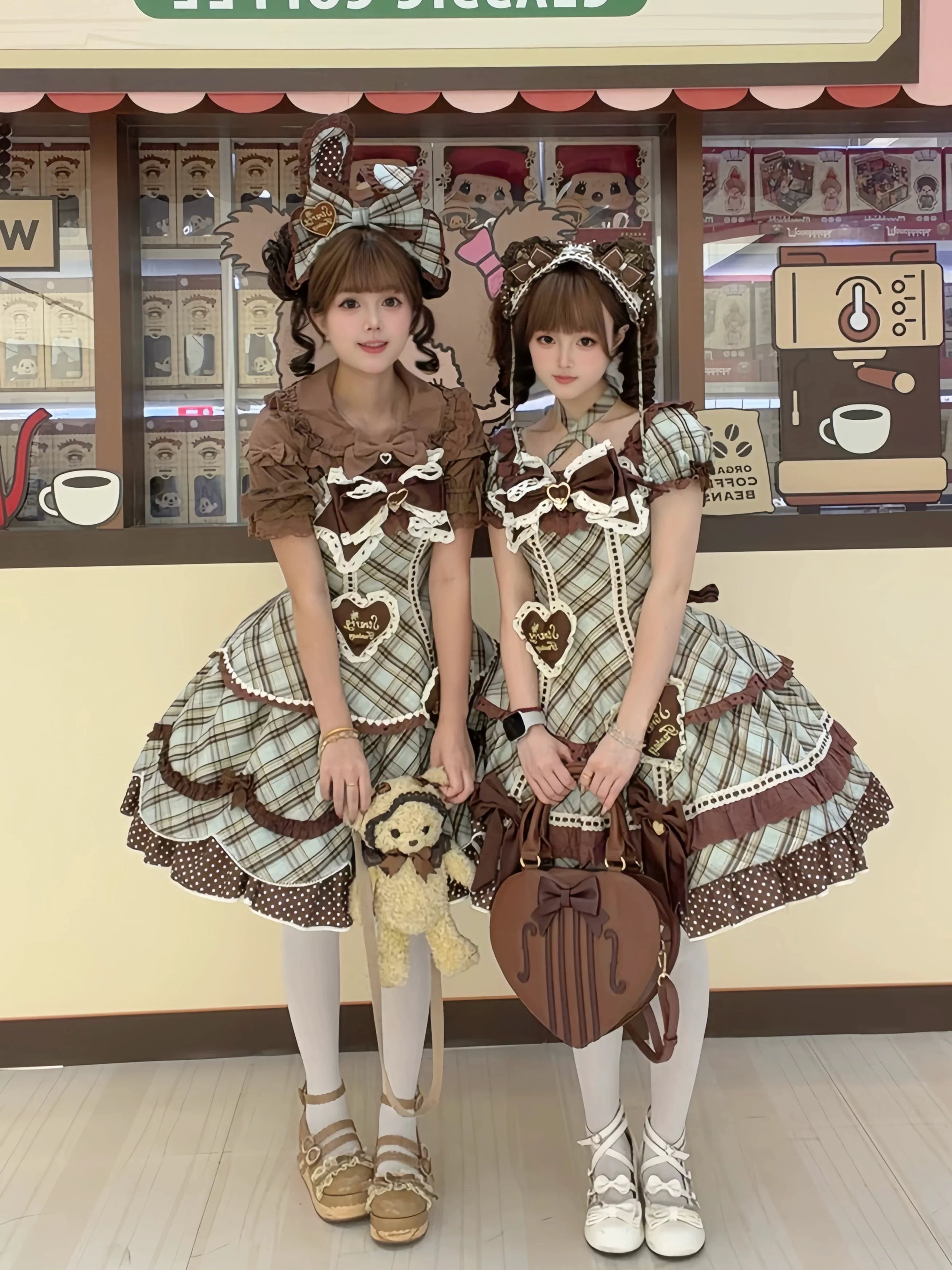 Shibuya Sweetheart - Plus Size Old School Lolita Plaid JSK & OP Dress