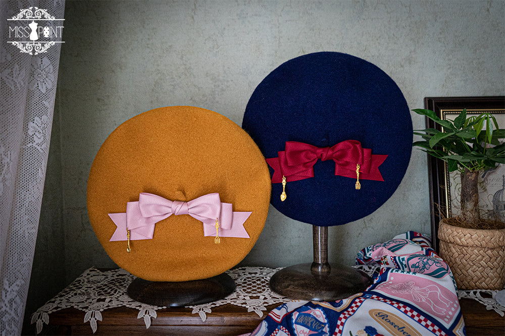 Berry Rose Lolita Accessories Collection KC Beret Necklace