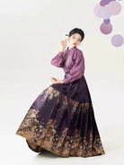 Chinese Blouse & Mamian Skirt Outfit | Plum Wine 春色阑
