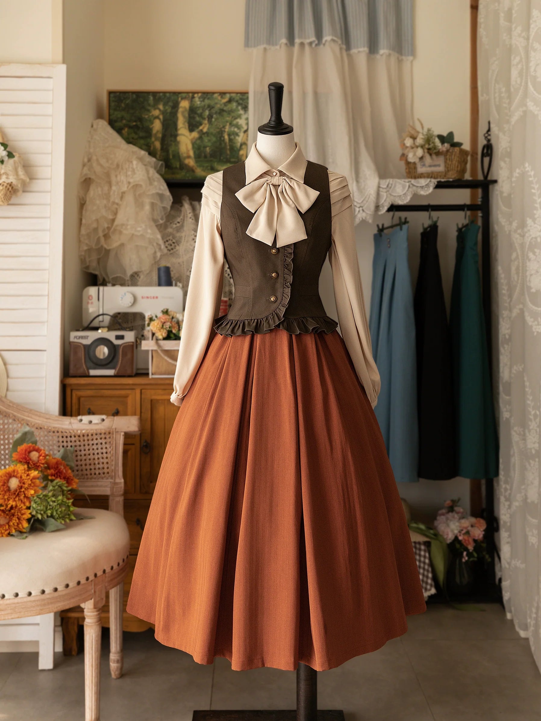 Forest basket - Classic Elegant Lolita SK Spring Autumn Versatile Skirt