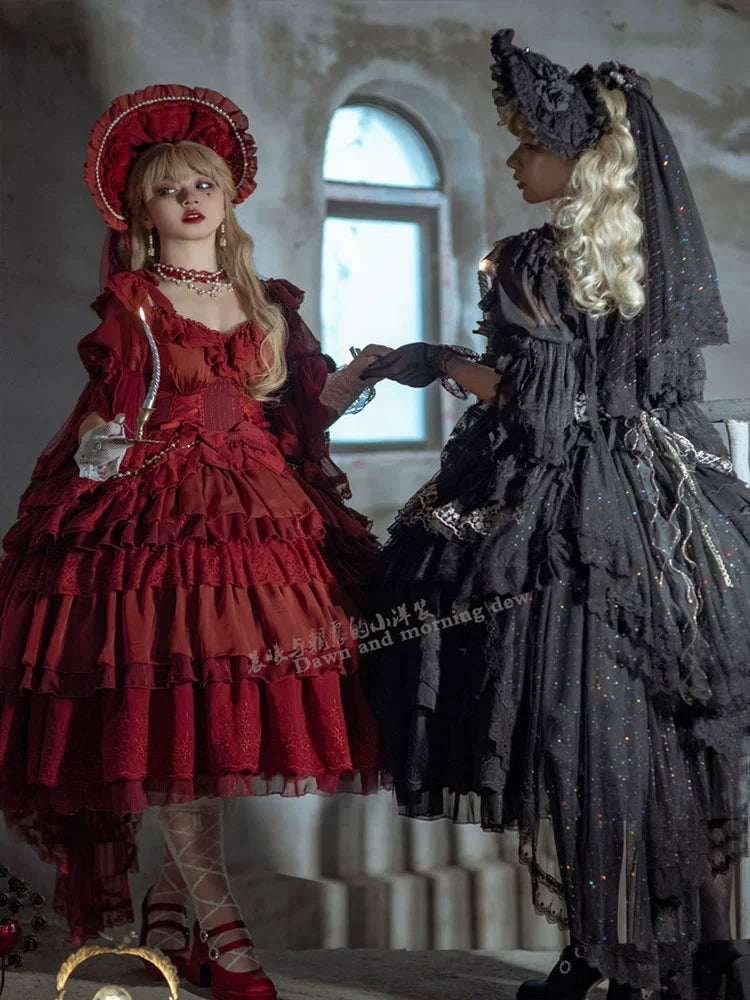 Elegant Lolita OP Dress Sunrise Elf Long Dress