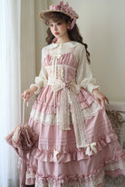 Lilianne - Elegant Lolita Ruffled Hem JSK Dress, Multicolors