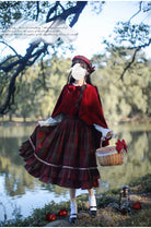 Little Red Riding Hood - Vintage Lolita Cape & JSK Dress Set