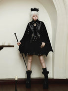 Nightfall - Ouji Lolita Outfit, Bat Wing Shaped Cape