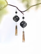 Bamboo Leaves Plum Shaped Earrings | Hanfu Jewelry