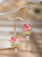 Clear Lotus Earrings | Hanfu Jewelry