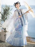 Ming Dynasty Fairy Cloak Pleated Skirt Hanfu Set | Jade Butterfly 玉蝴蝶
