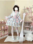 Showa Moe Bear - Plus Size Wa Lolita Dress Set Kawaii Lolita SK Suit