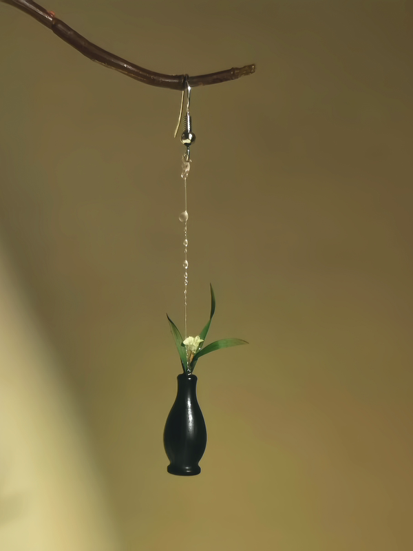 Orchid In A Vase Earrings | Hanfu Jewelry