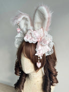 Sweet Lolita Headdress, Polka Dot Bow, Bunny Ear