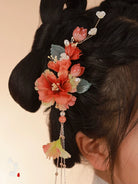 Hair Clips: Pomegranate Flower