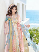 Ying Hua Li | Tang Dynasty Qixiong Ruqun Hanfu Dress with Gradient Embroidery