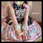 Creamy Celestial - Sweet Lolita Cuffs Handmade Lace Cuffs
