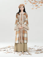 New Chinese Style Women Round-Neck Coat and Pleated Skirt - Evening Breeze and Snow 晚风欲雪 (Preorder)