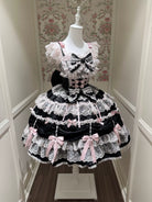 Satin Gift Box - Sweet Lolita JSK Dress, Bows and Layered Lace