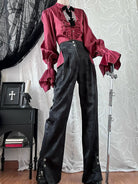 Moonnight Return - Ouji Lolita Jacquard Pants & Shorts, Side Pockets