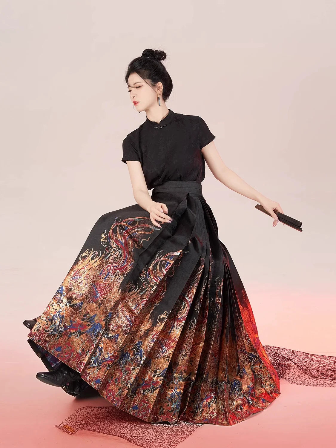 Chinese Blouse & Mamian Skirt Outfit | Ruby 赤羽