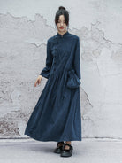 New Chinese Style Long Sleeve Cheongsam Dress - Lang Huan 琅嬛